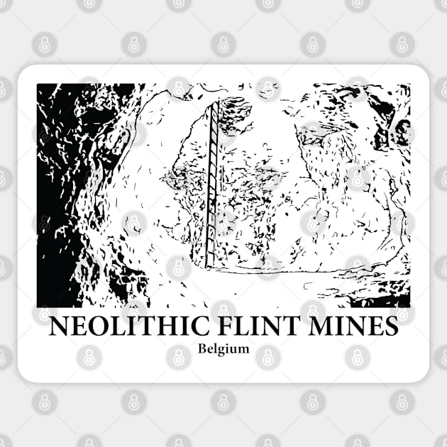 Neolithic Flint Mines - Belgium Sticker by Lakeric